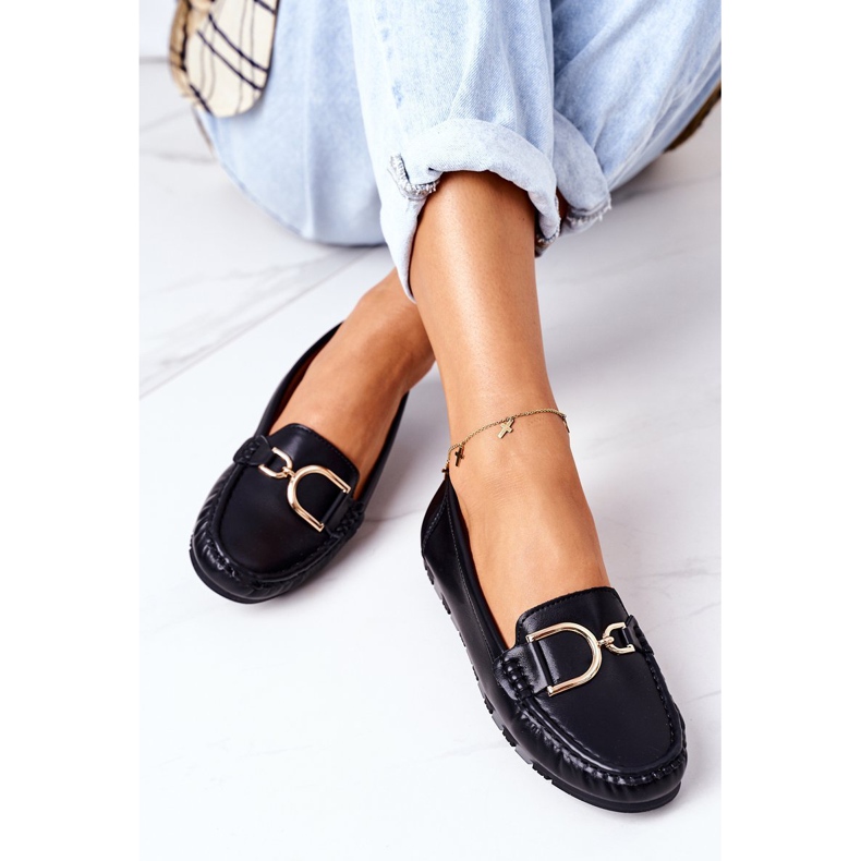 PS1 Dame Downtown Downtown sorte læder loafers 1