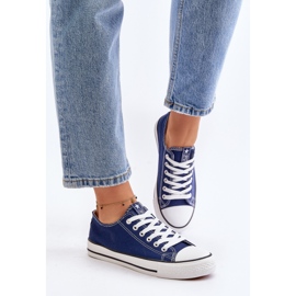 NEWS Kvinders klassiske marineblå Ecoma sneakers 2