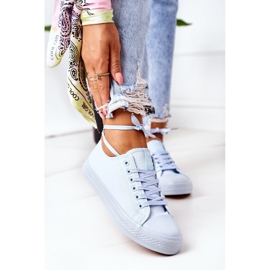 NEWS Kvinders klassiske sneakers blå Ecoma 2