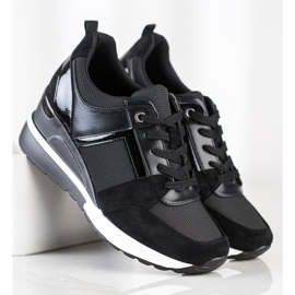 W. Potocki Stilfulde wedge sneakers sort 1