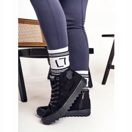 Kvinders høje sneakers Big Star FF274244 sort 3