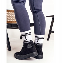 Kvinders høje sneakers Big Star FF274244 sort 4