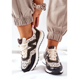 Logowane Sportssko Sneakers Beige og Sort Altid 2