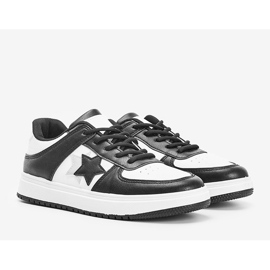 Sort og hvide sneakers med stjerner Polja 1