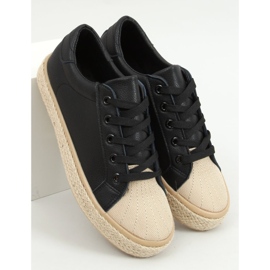 Sorte espadrillessneakers til kvinder NA05P Sort 1