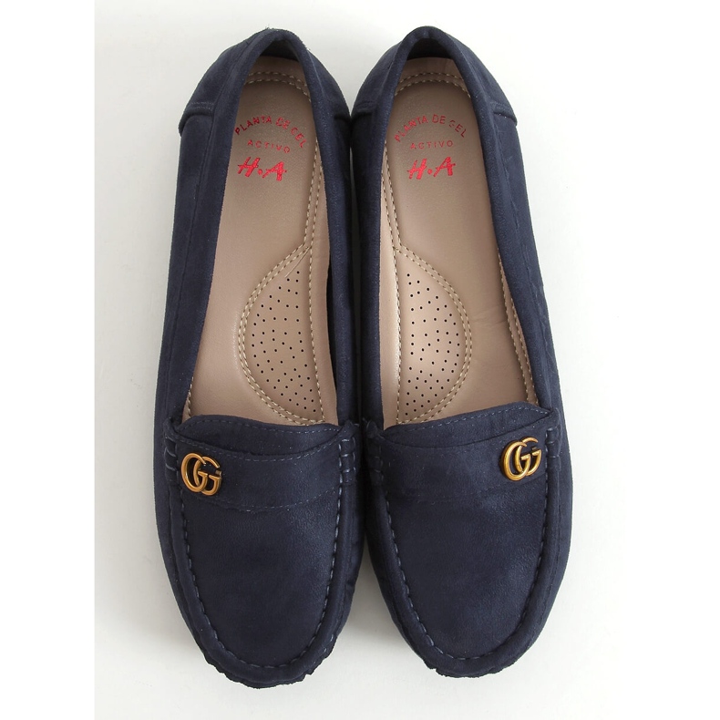 Kvinder marineblå loafers H8192 Azul 1