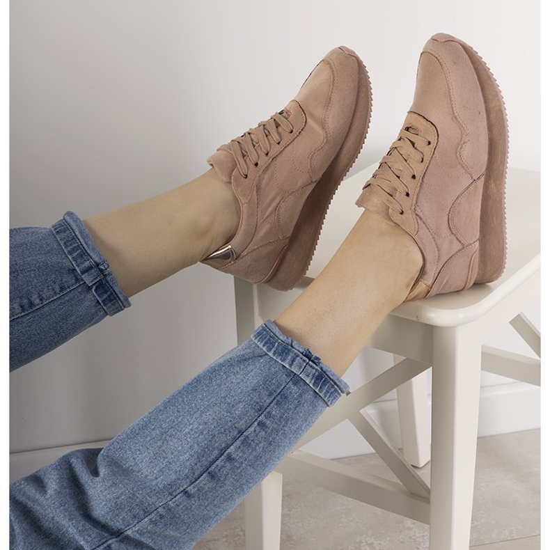 Lyserøde Masandra sneakers beige 1