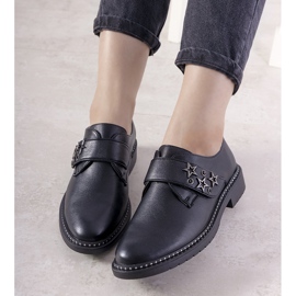 Slip-on sølvsko med GF-FD9 nitter sort 1