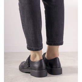 Slip-on sølvsko med GF-FD9 nitter sort 2