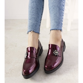 Maroon slip-ons med GF-FD9 studs rød 1