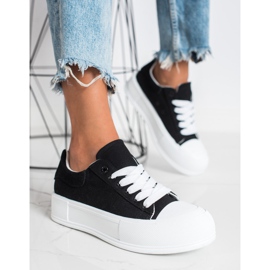 Goodin Klassiske sneakers på platformen sort 2