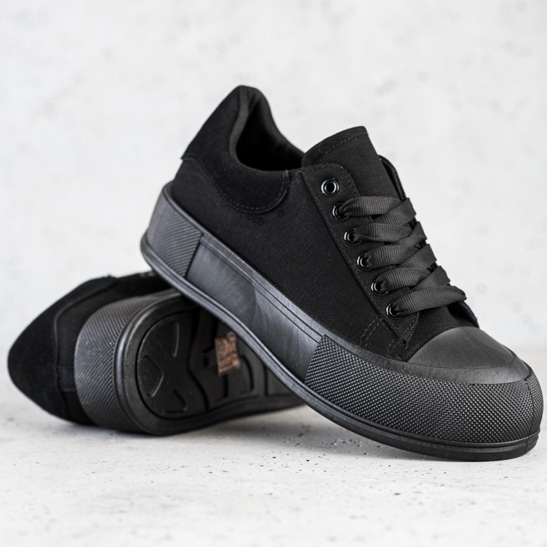 Goodin Klassiske sneakers på platformen sort 1