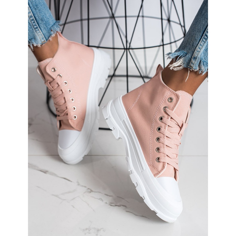 Goodin Høje lyserøde sneakers 2