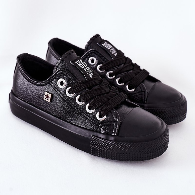 Læder -sneakers til børn Big Star FF374304 Sort 2