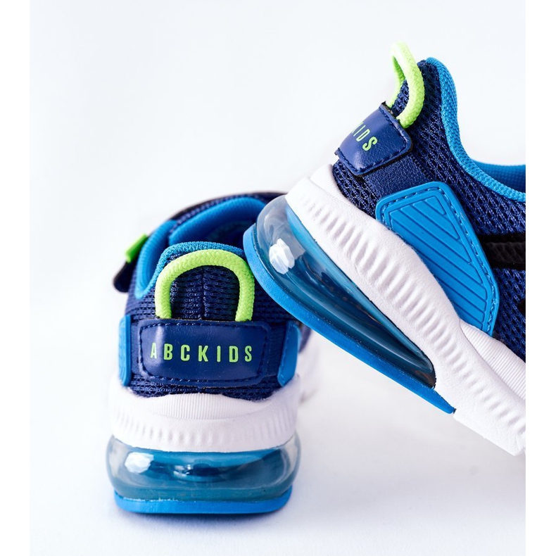 Børns sportssko med velcro ABCKIDS blå-sort 2