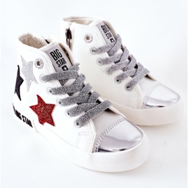 Børns høje sneakers med lynlås Big Star II374029 Hvid 3