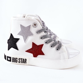 Børns høje sneakers med lynlås Big Star II374029 Hvid 4