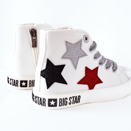 Børns høje sneakers med lynlås Big Star II374029 Hvid 5