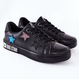 Læder -sneakers til børn Big Star II374031 Sort 2