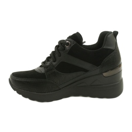 Evento Dame Wedge Sneakers 21SP35-4390 Sort 1