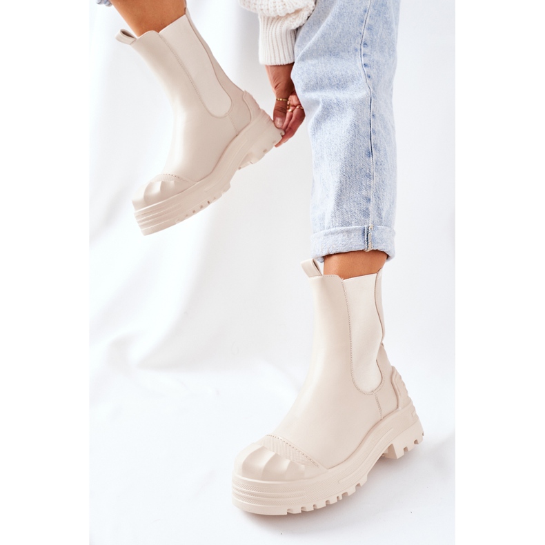 Varme støvler Beige Jodhpur støvler Time Off 1