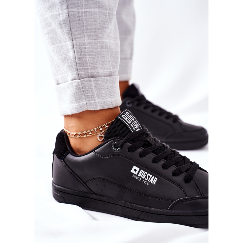 Kvinders lædersneakers Memory Foam Big Star II274320 Sort 1