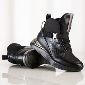 High-top sneakers med VINCEZA-spænde sort 1