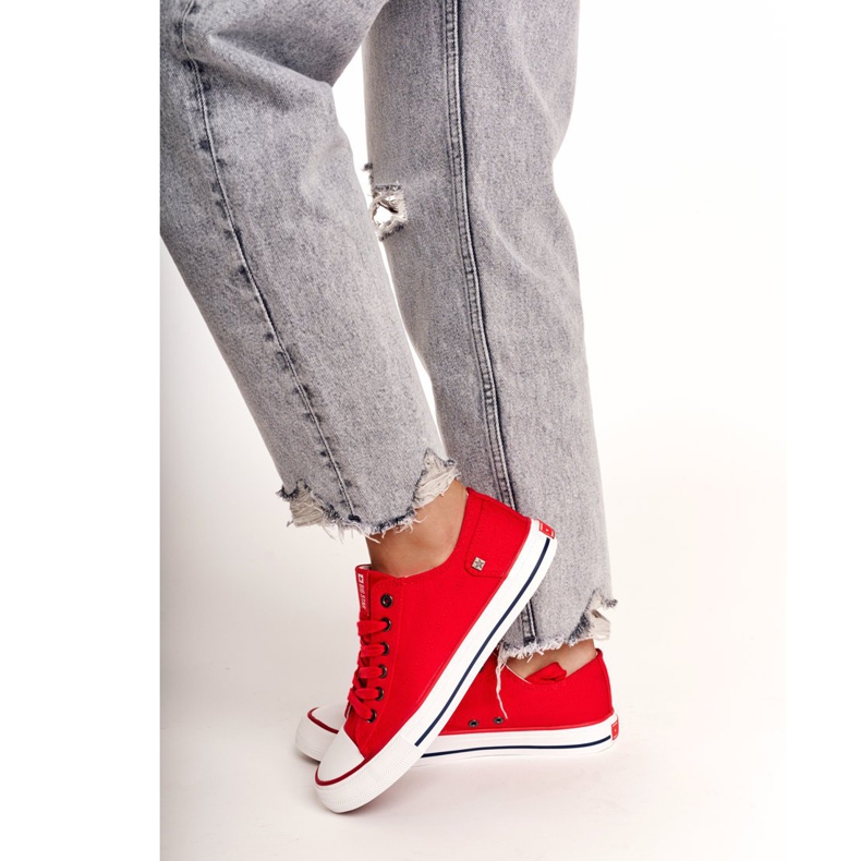 Dame Sneakers Low Big Star Rød DD274339 1