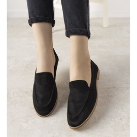 Downtown sorte flad hæl loafers 1