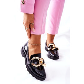 Lædersko Nicole Lacquered Black 2665 sort 2