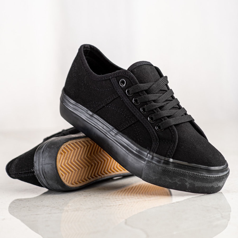 Bella Star Sorte sneakers på platformen 1