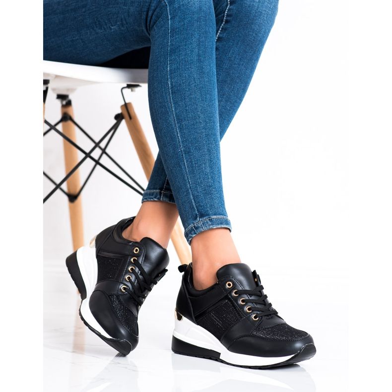 Diamantique Sorte Wedge sneakers 1