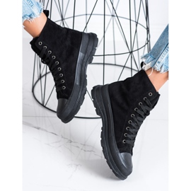 Seastar Sneakers i høj ruskind sort 2