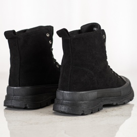 Seastar Sneakers i høj ruskind sort 1