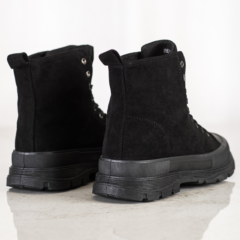 Seastar Sneakers i høj ruskind sort 1
