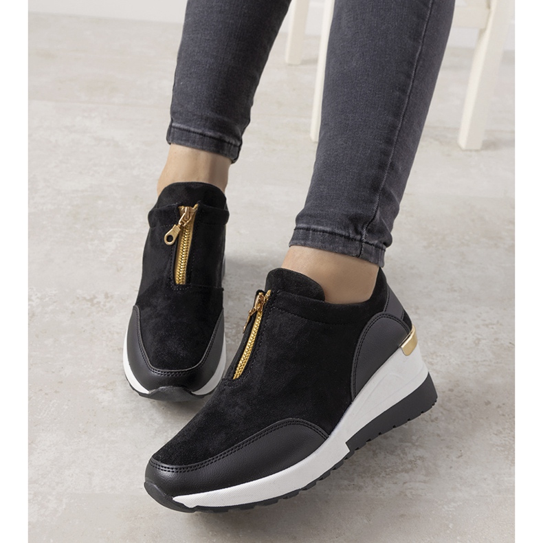 Sorte velasco sneakers i ruskind 1