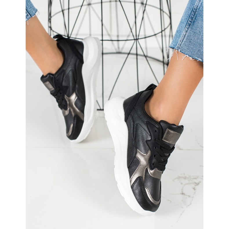 SHELOVET Sneakers på platformen sort 1
