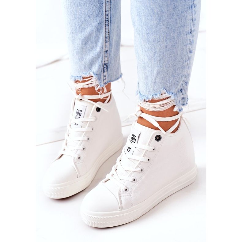 Læder Sneakers Big Star EE274128 Hvid 5