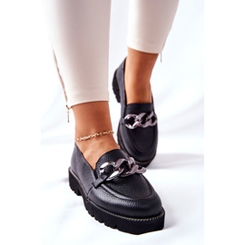 Nicole Dame Loafers Læder Sort Sthonto 2