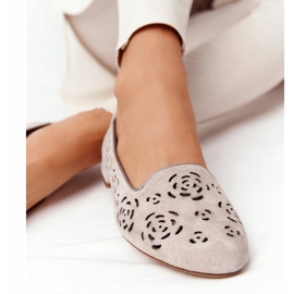Openwork Loafers Sergio Leone BL627 Cappuccino grå 1