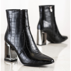 S. BARSKI Støvler med dekorativ hæl S.BARSKI sort 1
