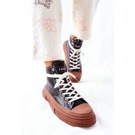 Kvinders højisolerede sneakers GOE II2N4033 Sort brun 2