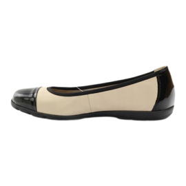 Caprice ballerinasko til kvinder 22152 sort brun 2