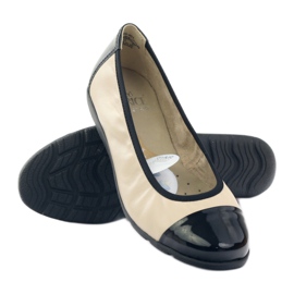 Caprice ballerinasko til kvinder 22152 sort brun 3