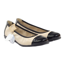 Caprice ballerinasko til kvinder 22152 sort brun 4