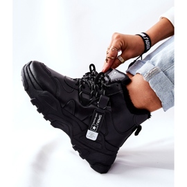 Kvinders sorte varme sneakers Snestøvler Kaphia 2