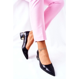 S.Barski Elegante læderpumper sort Samira 1