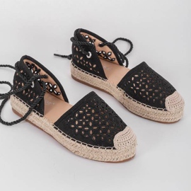 Sort Peekaboo åbent espadriller 1