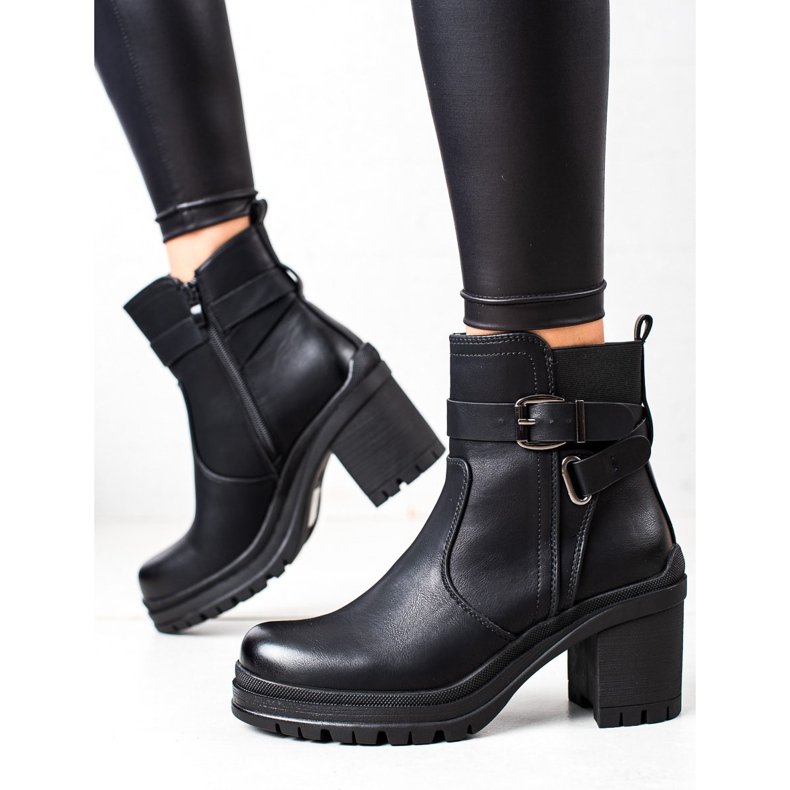 Renda Casual platform støvler sort 1