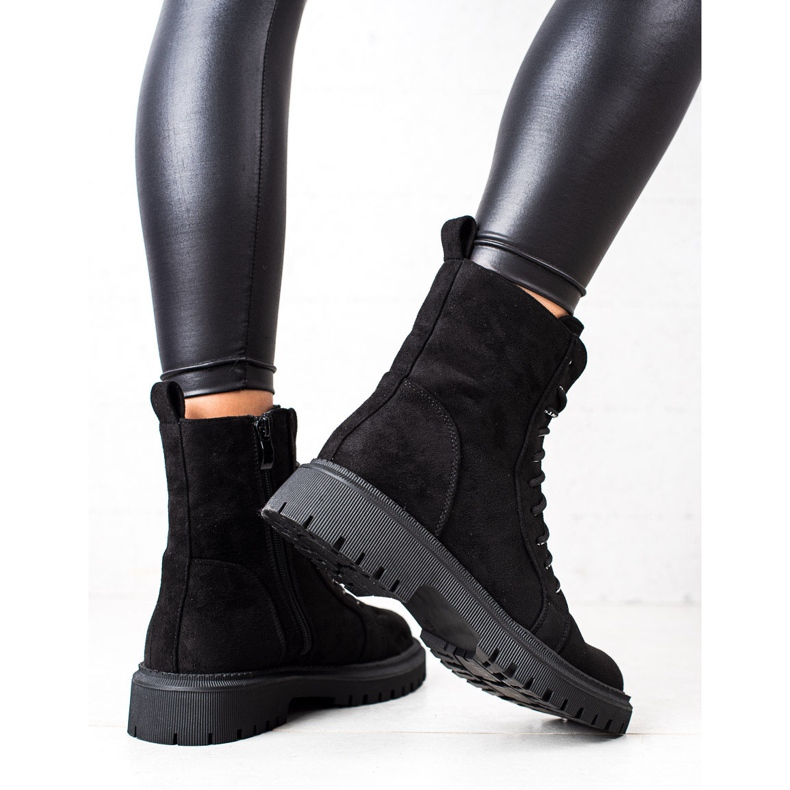 Goodin Suede Trapper støvler sort 1
